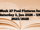 Week 27 Pool Fixtures for Saturday 3, Jan 2026 – UK 2025/2026